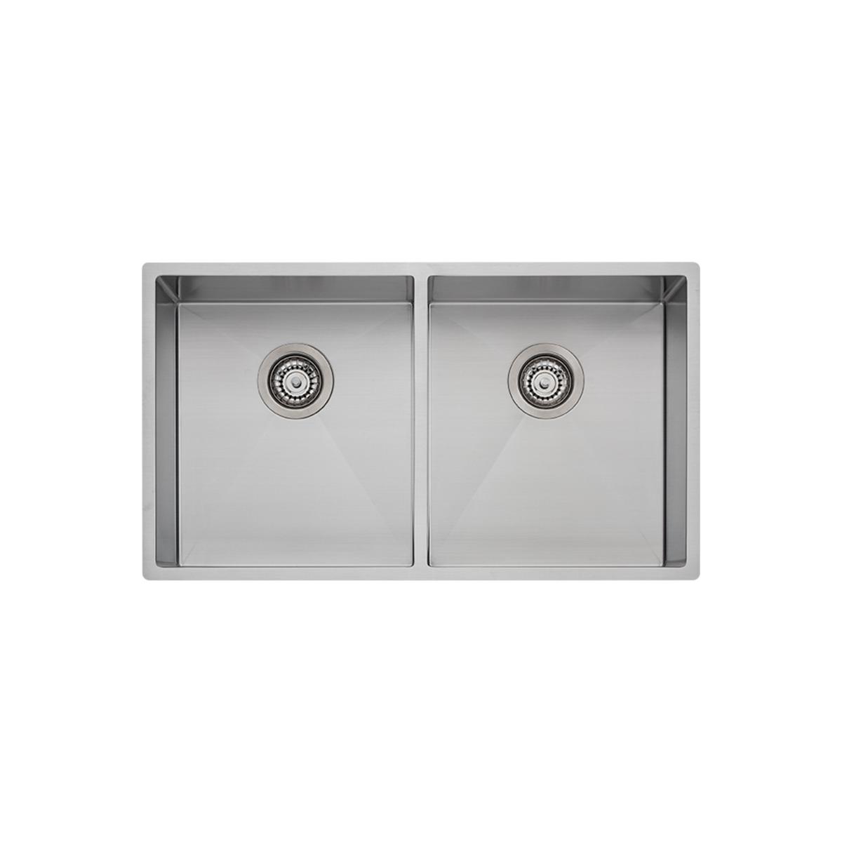 SINK DOUBLE BOWL SPECTRA STAINLESS 780MM