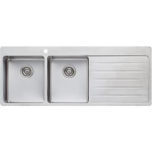 SINK DBL BOWL SONETTO LH W/DRAIN 1300MM SINK DBL BOWL SONETTO LH W/DRAIN 1300MM