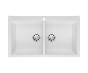 SINK DOUBLE BOWL SANTORINI T/M WHITE SINK DOUBLE BOWL SANTORINI T/M WHITE