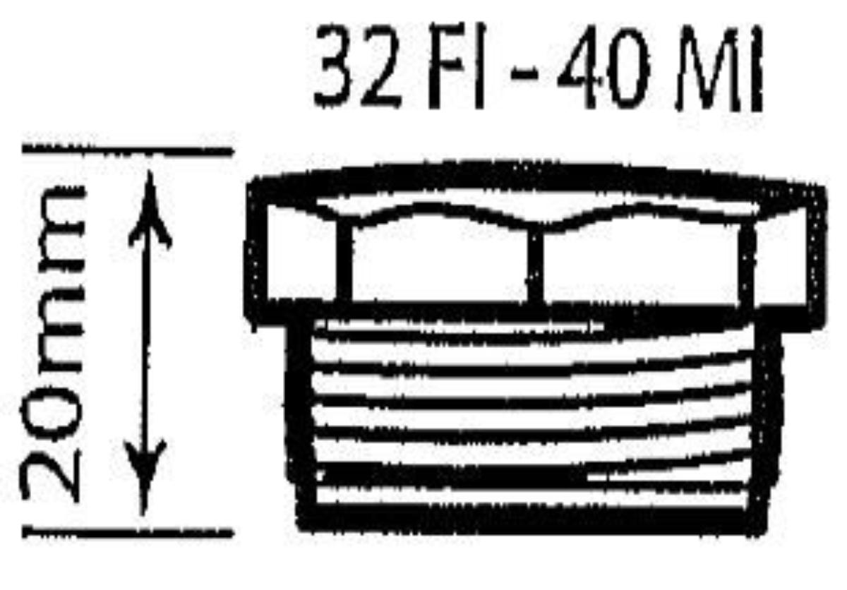 CHROME BOTTLE TRAP BUSH 32FI 40MI