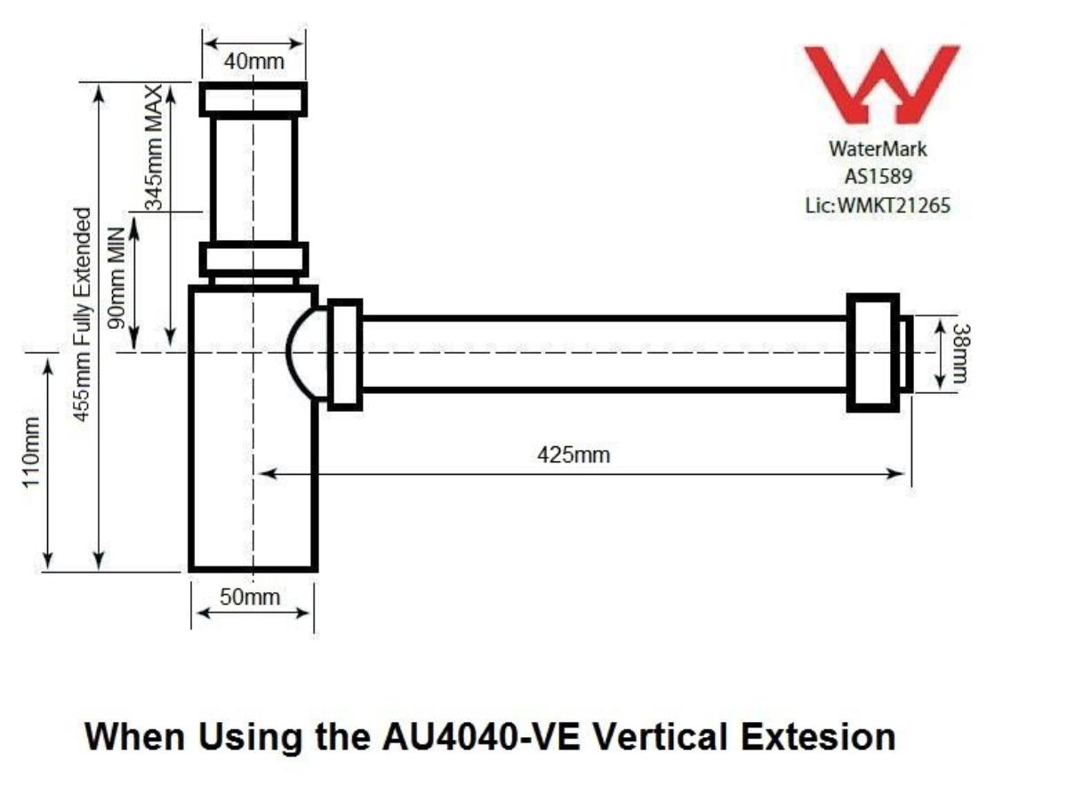 VERTICAL EXTENSION PIPE FOR AU4040 CP