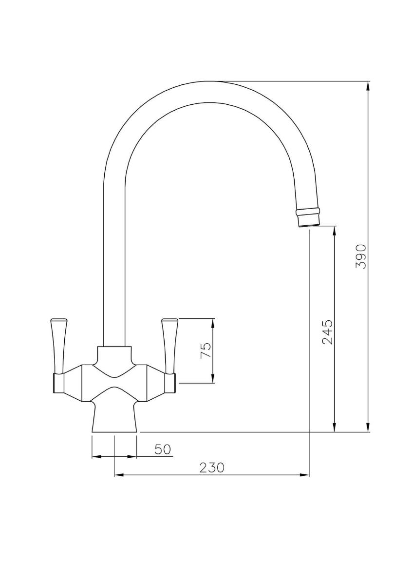 GOSFORD DOUBLE SINK MIXER CP