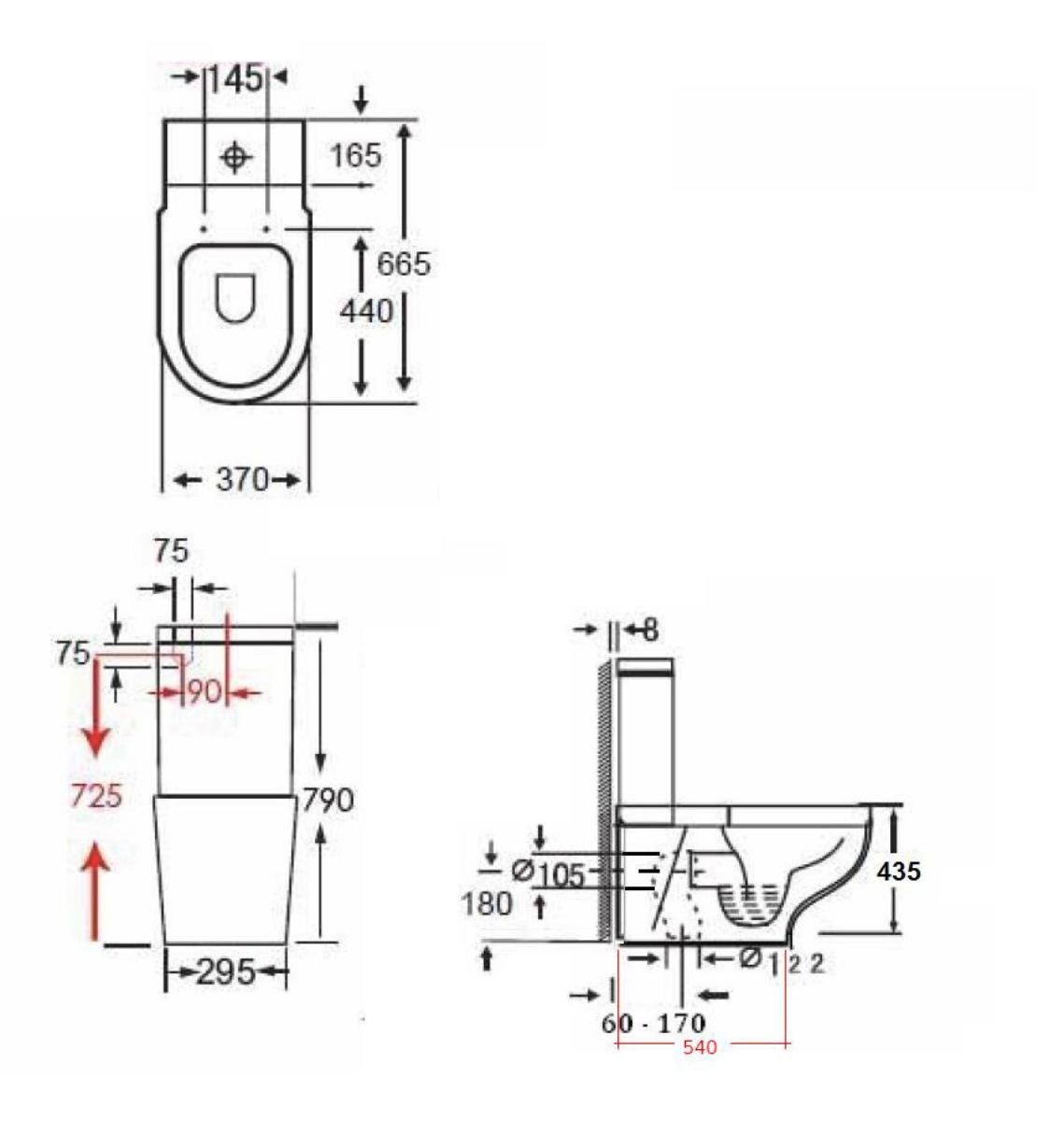 HARTLEY CC BTW TOILET SUITE SC QR SEAT