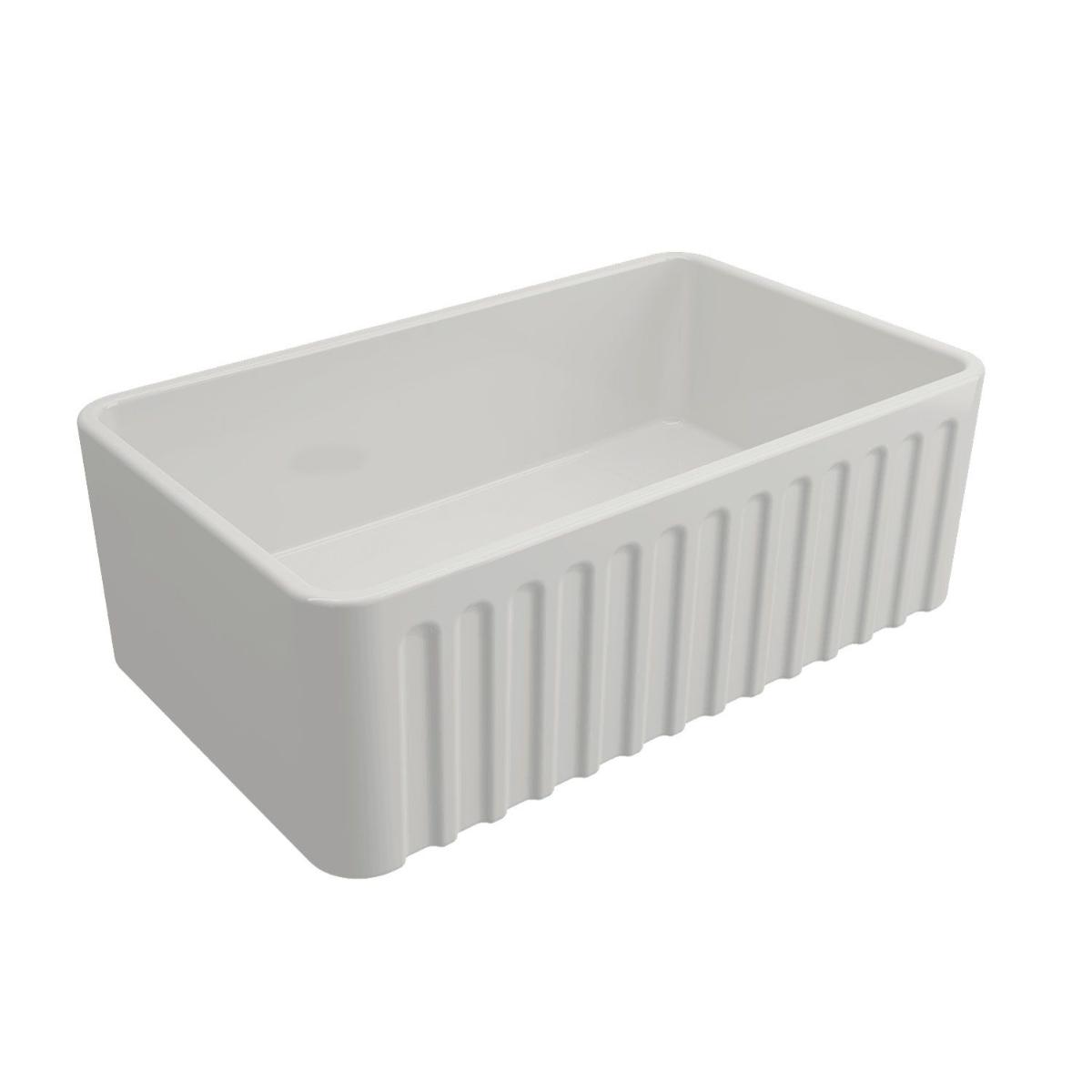 NOVI 75X46 FIRECLAY BUTLER SINK GL WHT