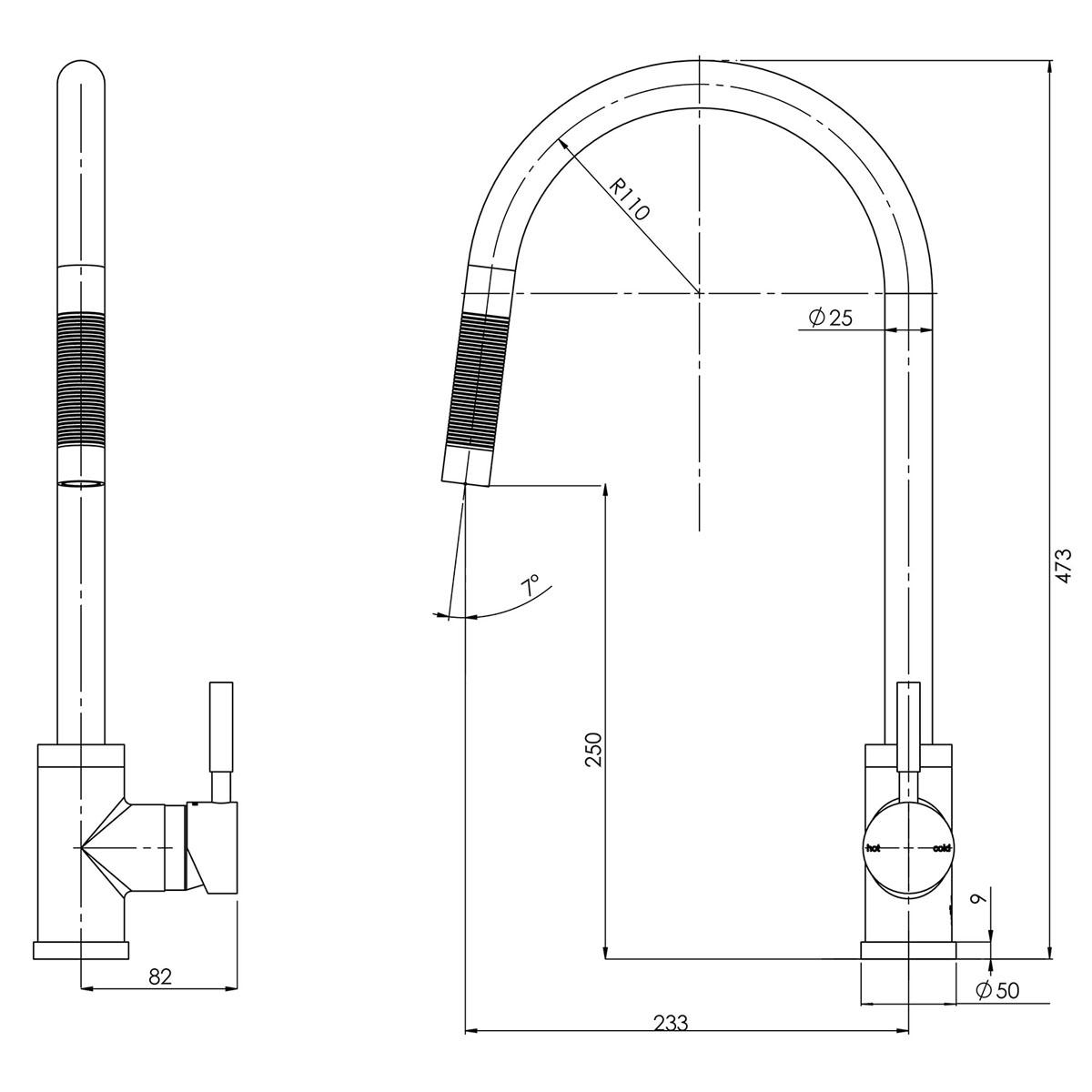 VIVID PULL OUT SINK MIXER CP