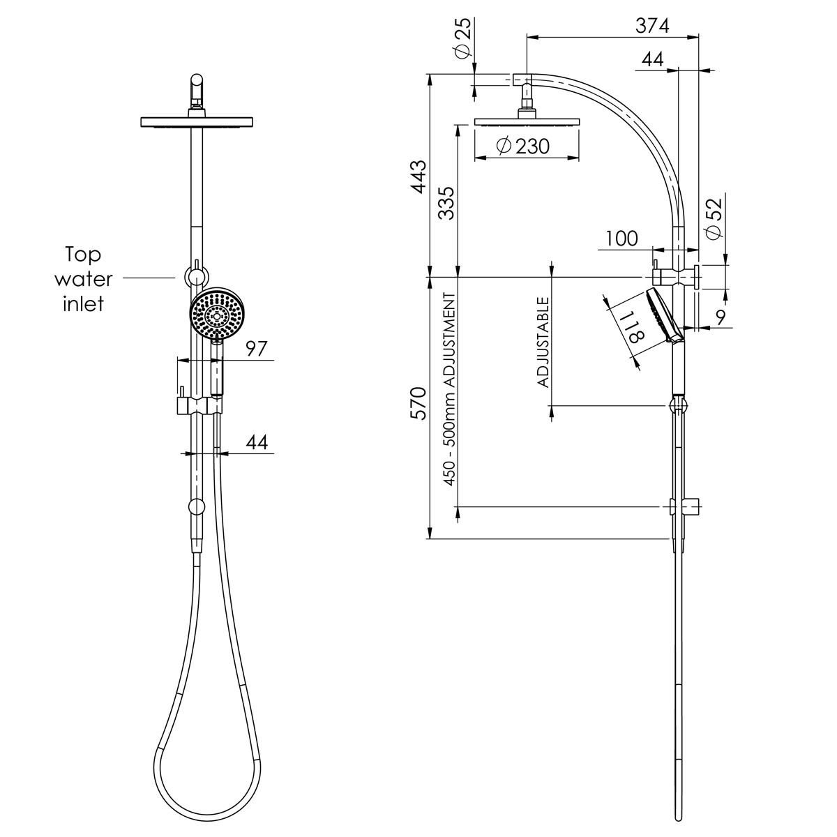 VIVID TWIN SHOWER MB