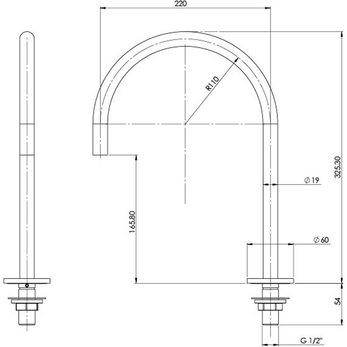 VIVID SLIMLINE HOB SINK OUTLET 220 GN BN