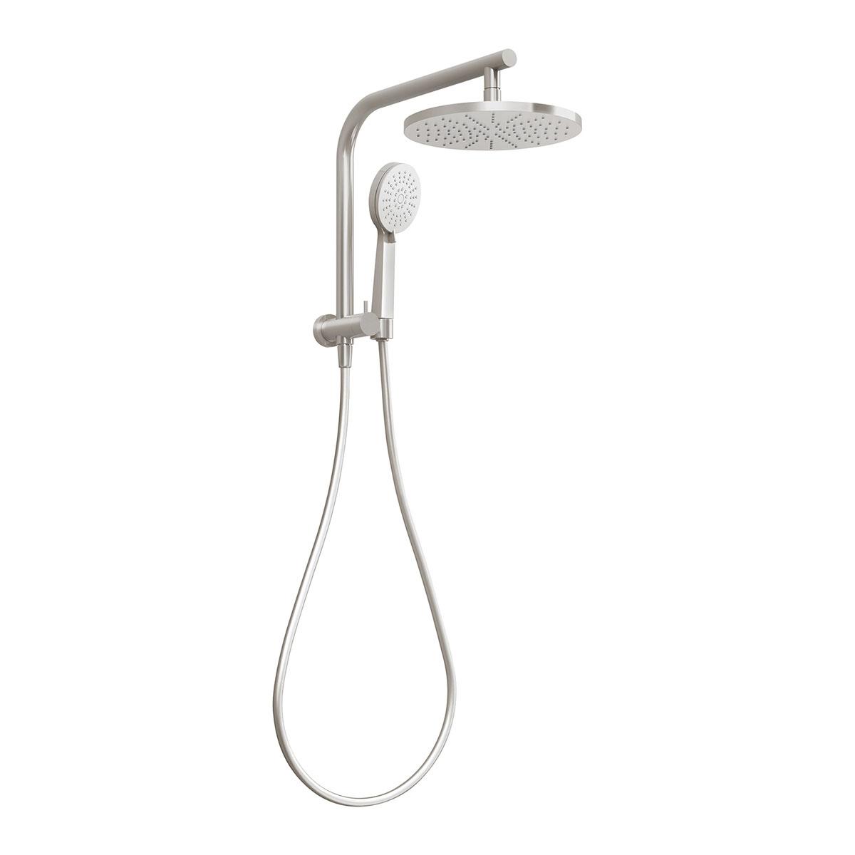 VIVID SLIMLINE COMPACT TWIN SHOWER BN