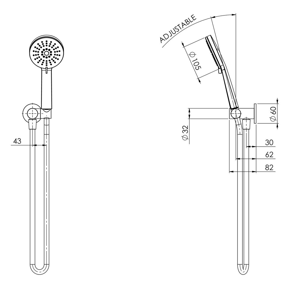 VIVID SLIMLINE HAND SHOWER BC