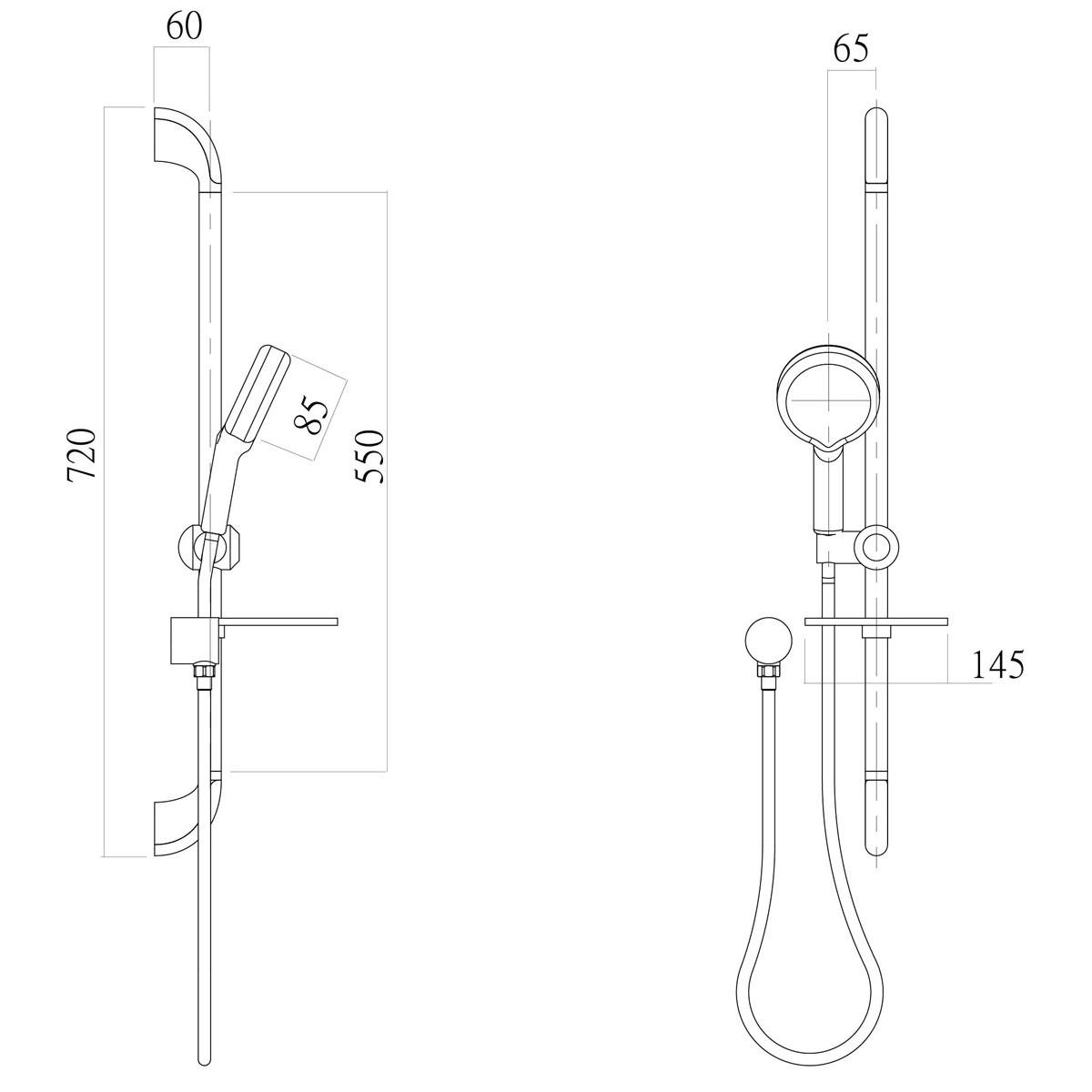 IVY RAIL SHOWER CP