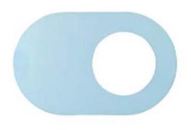 COVER PLATE PVC OVAL 50MM