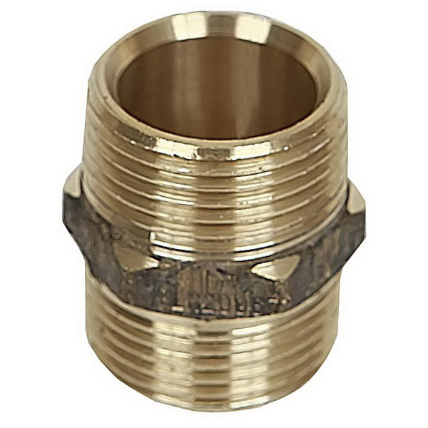 NIPPLE HEX BRASS 25MM