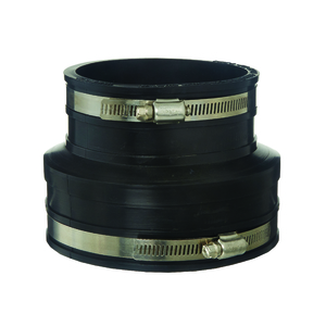 RUBBER COUPLING BLACK 100MM PVC-VC