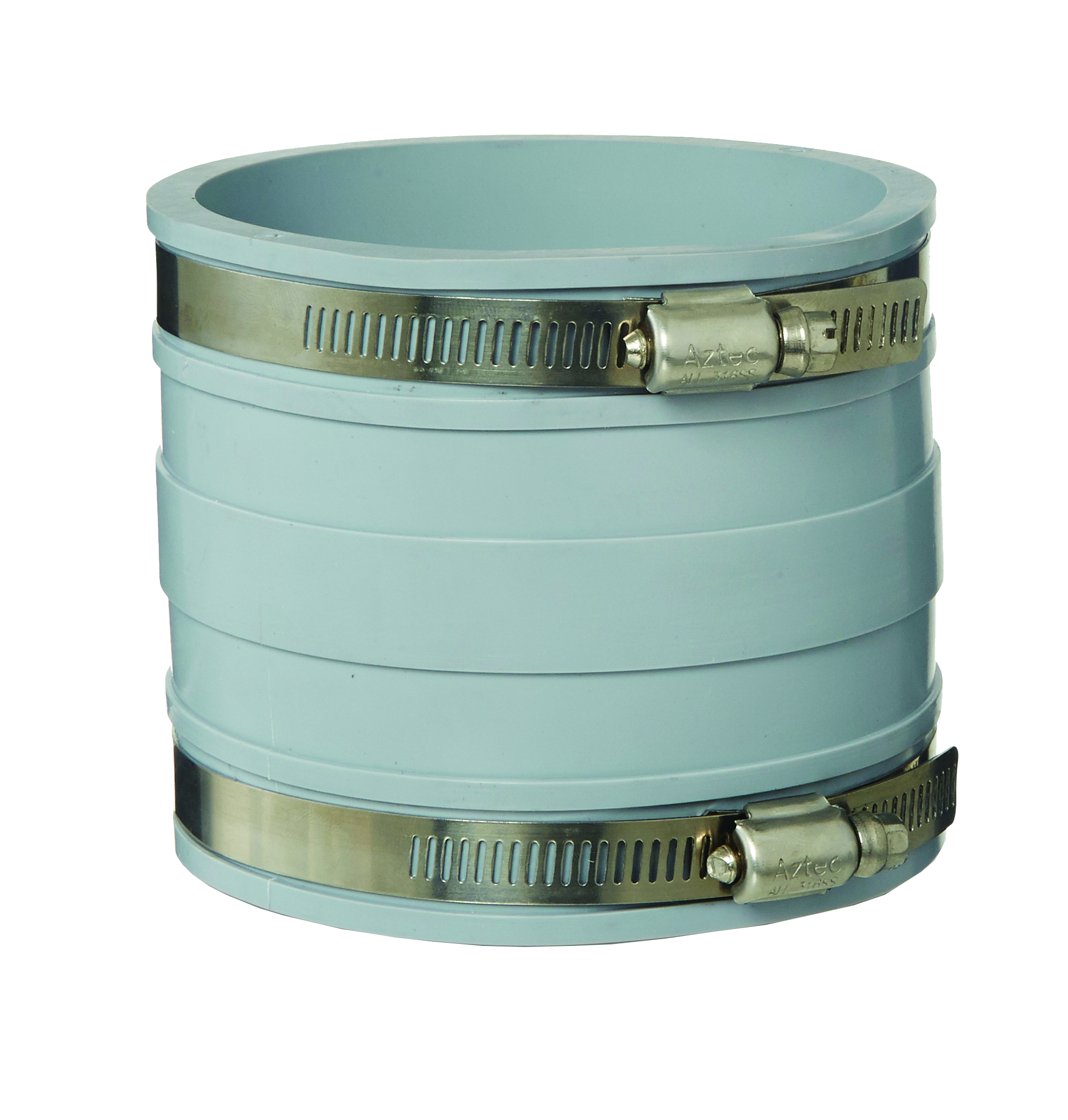 RUBBER COUPLING GREY 100MM PVC-PVC