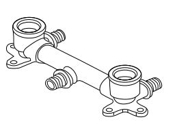 ASSY FORZA PEX SLEEVE SHOWER R/A 200MM