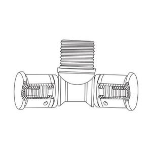 TEE FORZA CRIMP GAS 25MM X MI