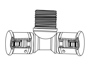 TEE #30 STESSO PEX 20MM X 3/4FI