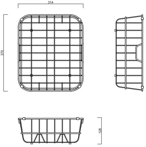 S/S DISH RACK