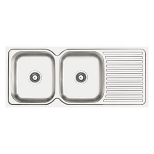 ABEY EN200 DOUBLE BOWL SINK W/T/H L