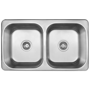 SINK PRINCESS INSET DBL BOWL 860MM