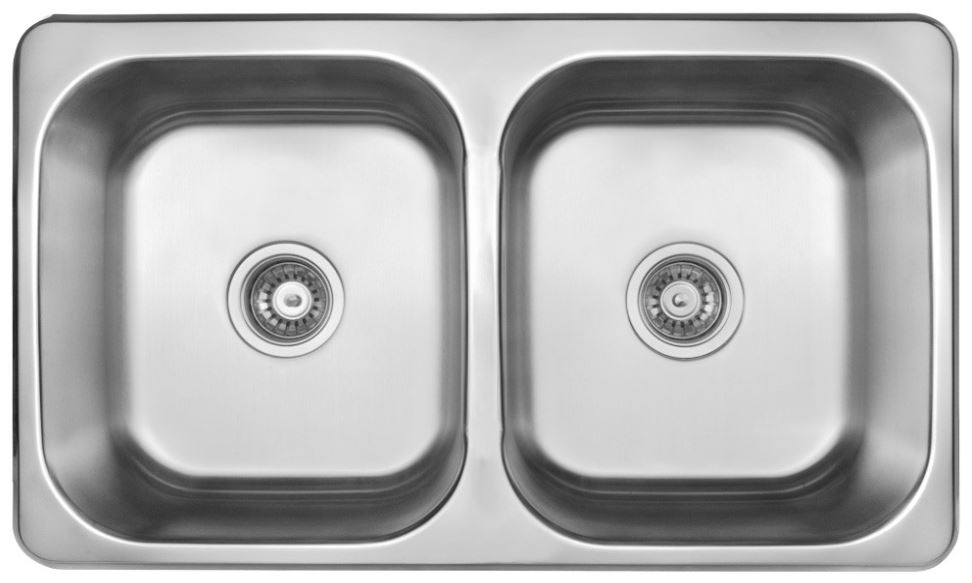 SINK PRINCESS INSET DBL BOWL 860MM