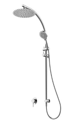CURVE RAIL AND ROUND HAND SHOWER SYSTEM