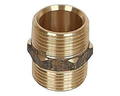 NIPPLE HEX BRASS 6MM 1/4