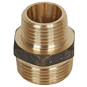 NIPPLE HEX RED BRASS 15MM X 8MM