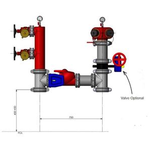 BOOSTER ASSY H PATTERN COMPLETE 100MM