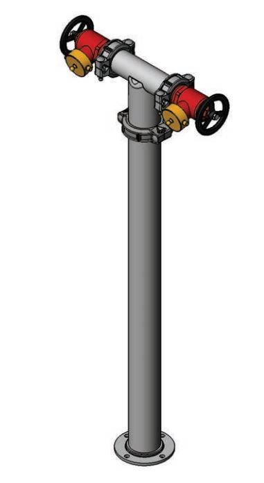 DUAL PILLAR HYDRANT COMPLETE 1600MM