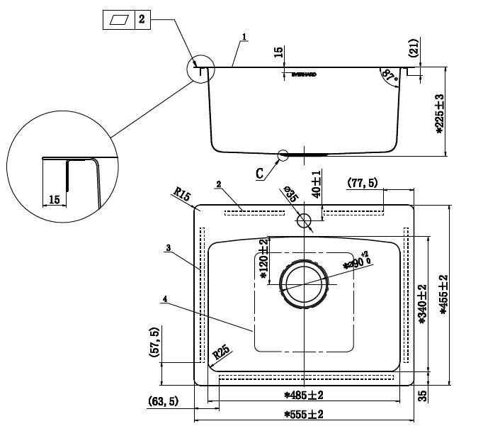 NUGLEAM 35L UTILITY SINK