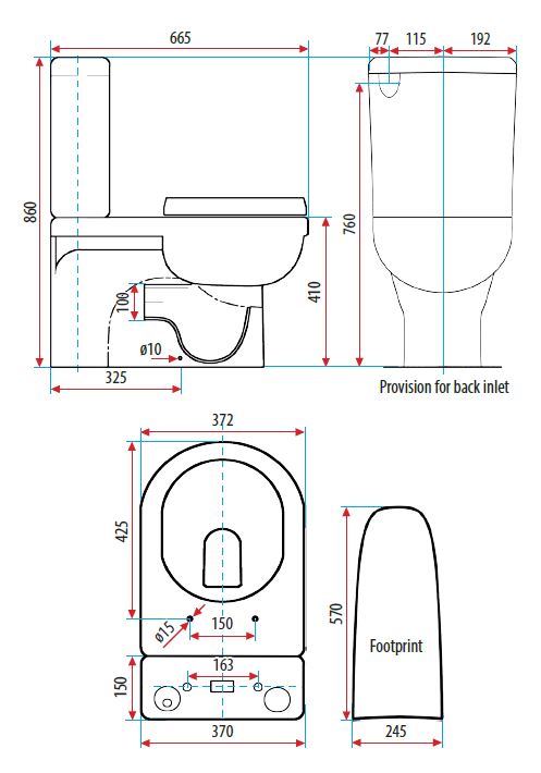 VIRTUE BTW TOILET SUITE 150-21