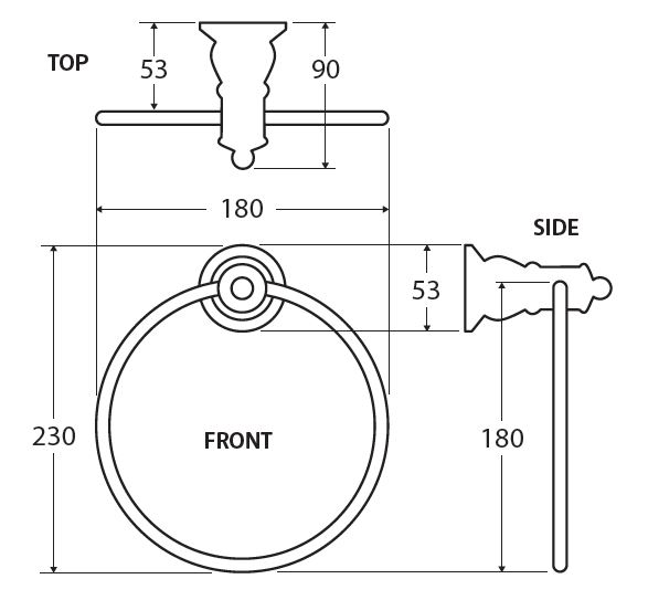 TOWEL RING LILLIAN CP