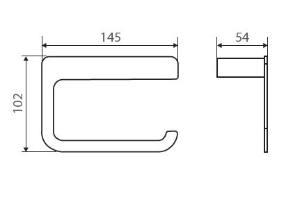 LINCOLN TOILET ROLL HOLDER MB CP