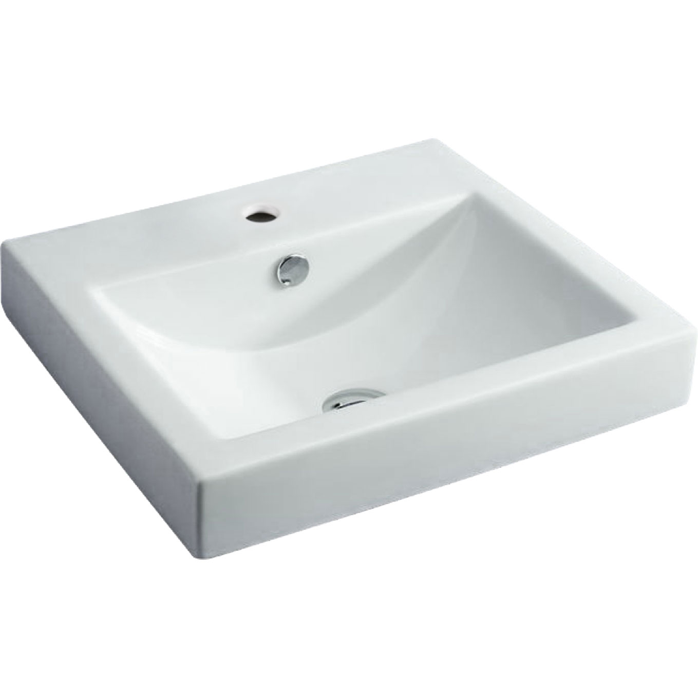 BASIN LOW PROFILE 500 X 445 1TH WHITE