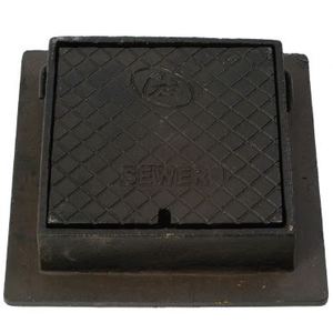 METER BOX CI SEWER 250MM X 250MM HINGED