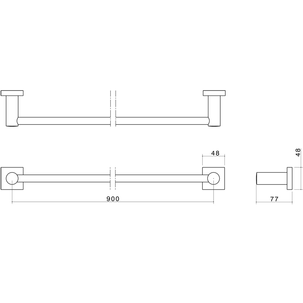 ENIX SINGLE TOWEL RAIL 900MM