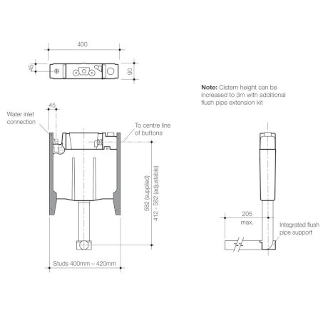 INVISI 2 CISTERN 4 STR 4.5/3L