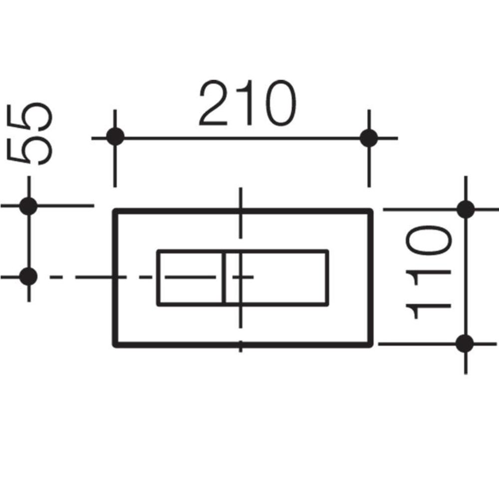 INVISI 2 RECT METAL D/F PLATE & B