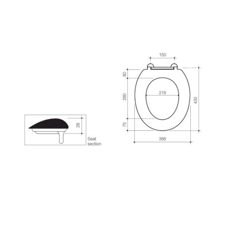 CARAVELLE CARE DBL FLAP TOILET SEAT WHIT