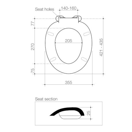 PEDIGREE II TOILET SEAT SOFT CLOSE BLIND