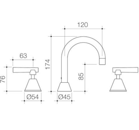 ELEGANCE LEVER BASIN SET