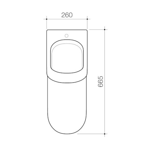 CUBE 0.8L URINAL WH 3 STAR