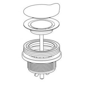 P&W UNI FLUSH FIT 32MM X 40MM CP