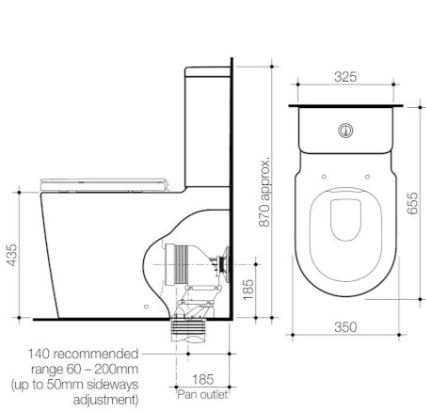 LIANO C/FLUSH EH WFCC 4S SUITE DBL FL WH