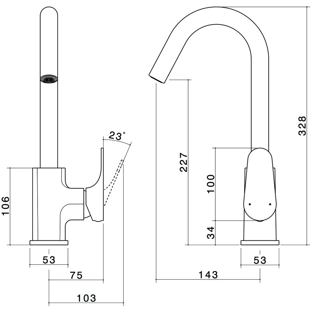 VIRIDIAN SINK MIXER