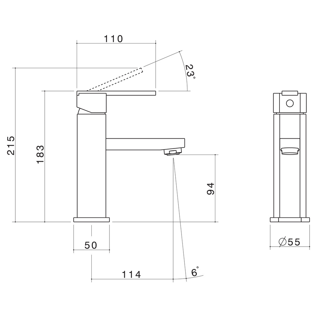 SARACOM BASIN MIXER CP