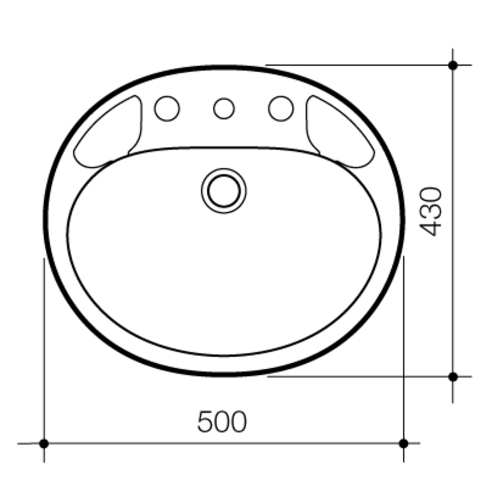 SYMPHONY BASIN CAROMA SEMI RECESSED