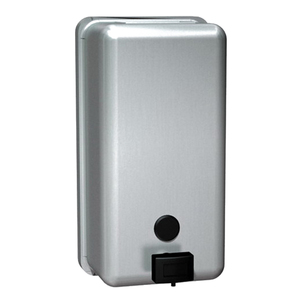 SURFACE MOUNTED VERTICAL S/STEEL SOAP DI