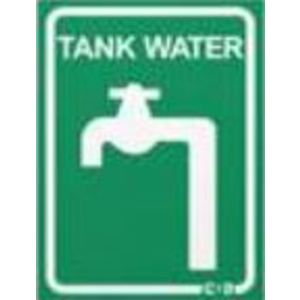 SIGN TANK WATER GREEN 100X75